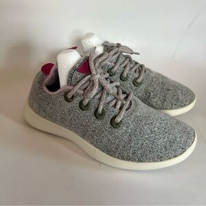 Allbirds Merino Wool Runners Lace-Up Shoes WR /W7 Women's Gray Grey